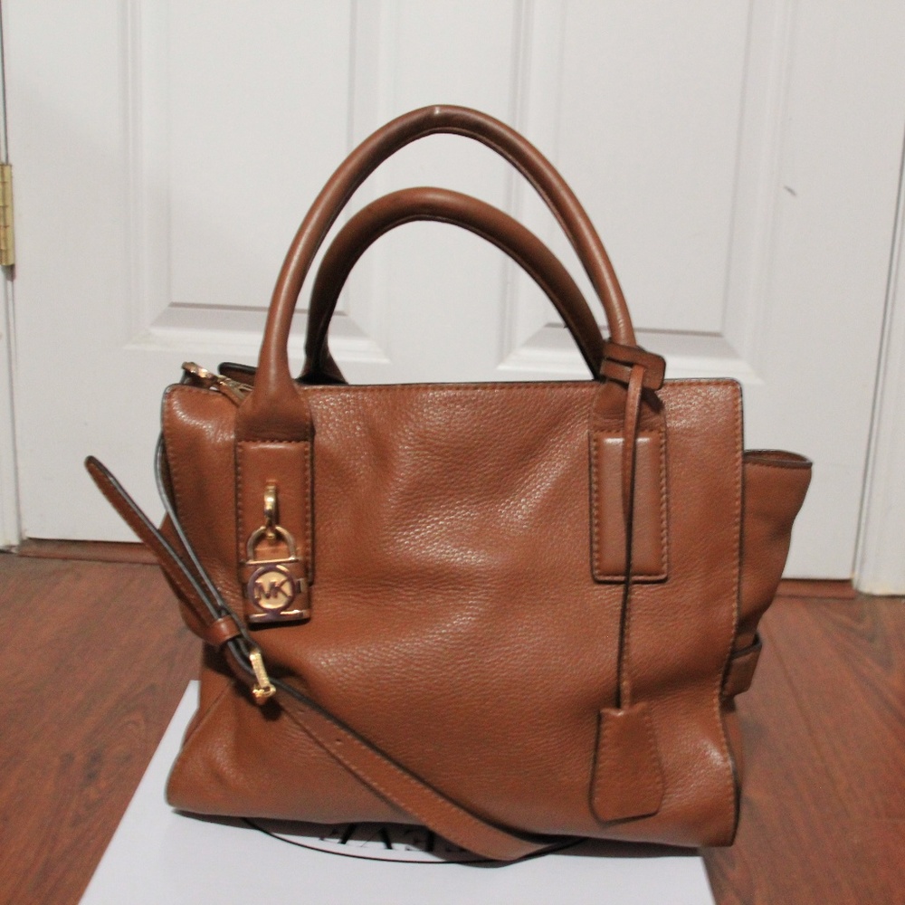 Medium Pebbled Leather Satchel